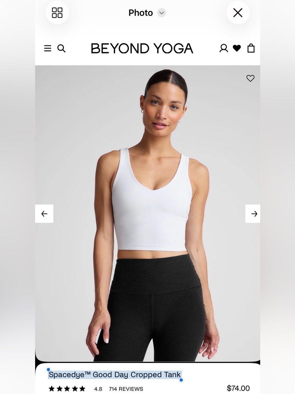 beyond yoga spacedye good day tank XS price is firm !